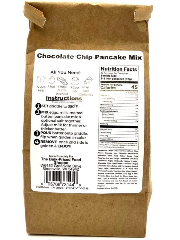 willow creek mill chocolate chip pancake mix 16 oz.