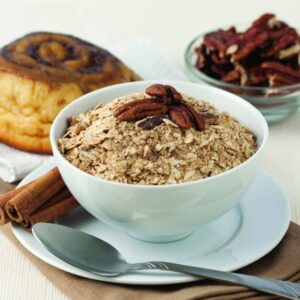 cinnamon pecan sticky bun oatmeal