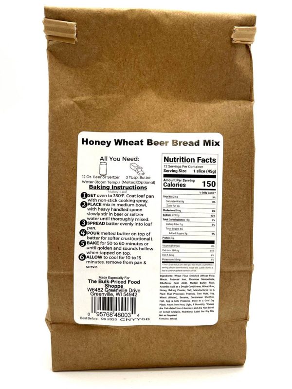 willow creek mills honey wheat beer bread 19 oz.