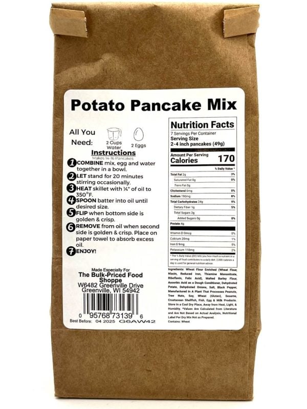 willow creek mill potato pancake 16 oz.