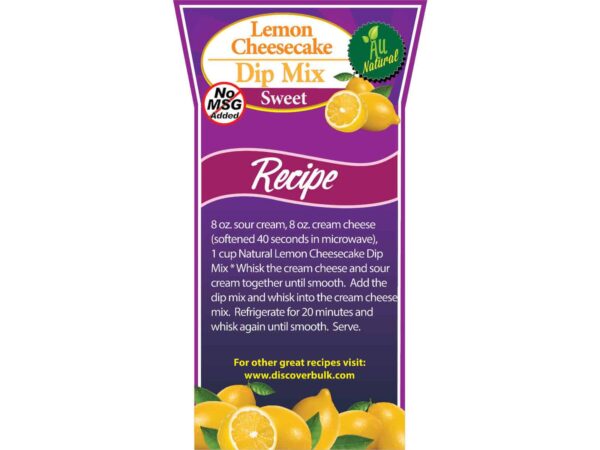 Natural Lemon Cheesecake Dip Mix-0