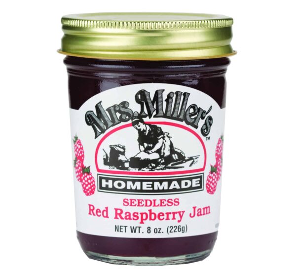 Mrs. Miller's Seedless Red Raspberry Jam - 8 oz. -0