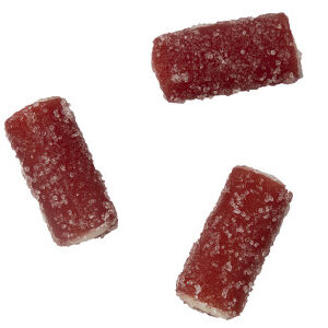 dye free sour strawberry licorice bites